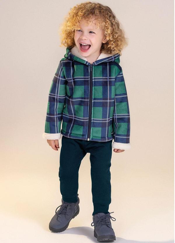 Colorittá - Jaqueta Menino Xadrez em Pelo Verde 2