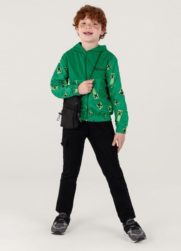 Brandili - Jaqueta Microfibra Minecraft Unissex Verde