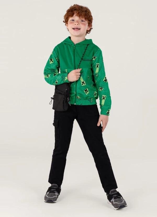 Brandili - Jaqueta Microfibra Minecraft Unissex Verde