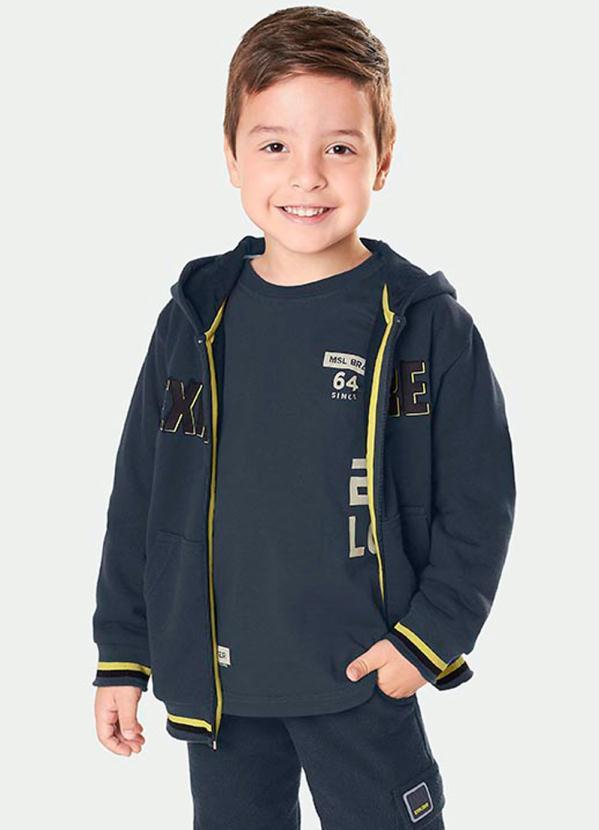 Marisol - Jaqueta Moletom com Capuz Menino Azul