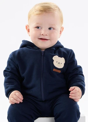 Pulla Bulla - Jaqueta Moletom e Carneirinho Azul - PULLA BULLA