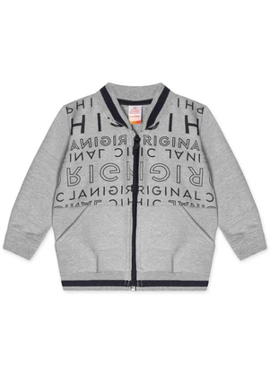 Marisol - Jaqueta Moletom Infantil Masculina Cinza - MARISOL