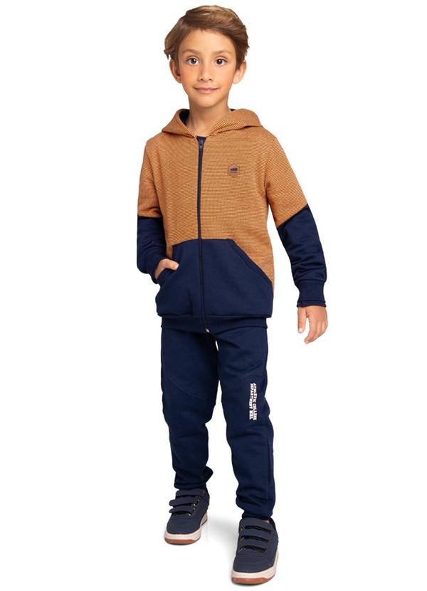 Marlan - Jaqueta Moletom Quadriculado com Moletom Marrom 2