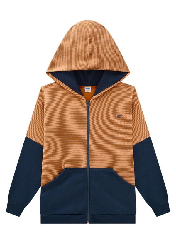 Marlan - Jaqueta Moletom Quadriculado com Moletom Marrom 3