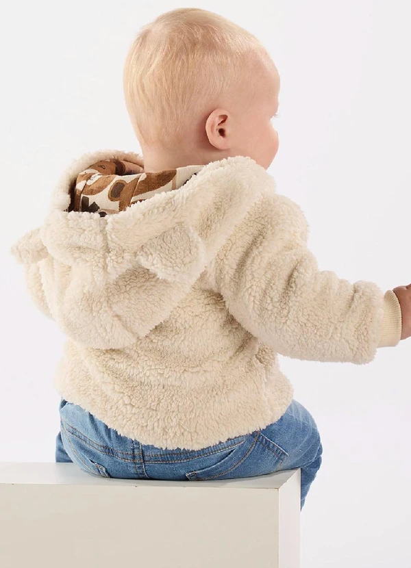 Up Baby - Jaqueta Pelo Sintético Bebê Menino Bege 2