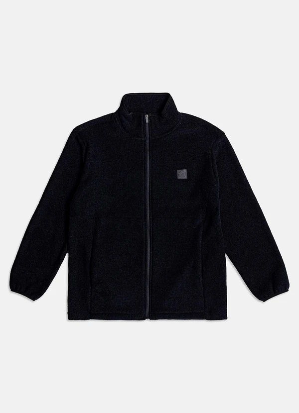 Youccie - Jaqueta Preta de Plush Preto