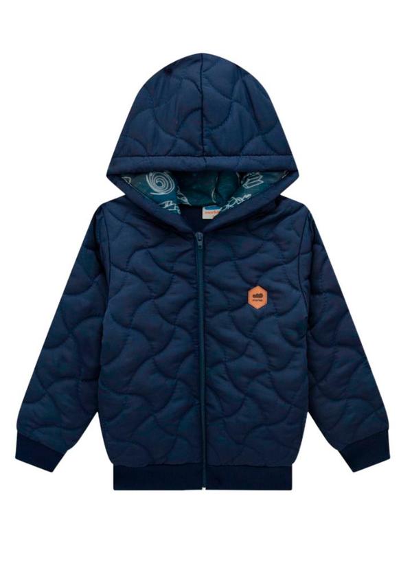 Marlan - Jaqueta Puffer em Matelassê Microfibra Azul