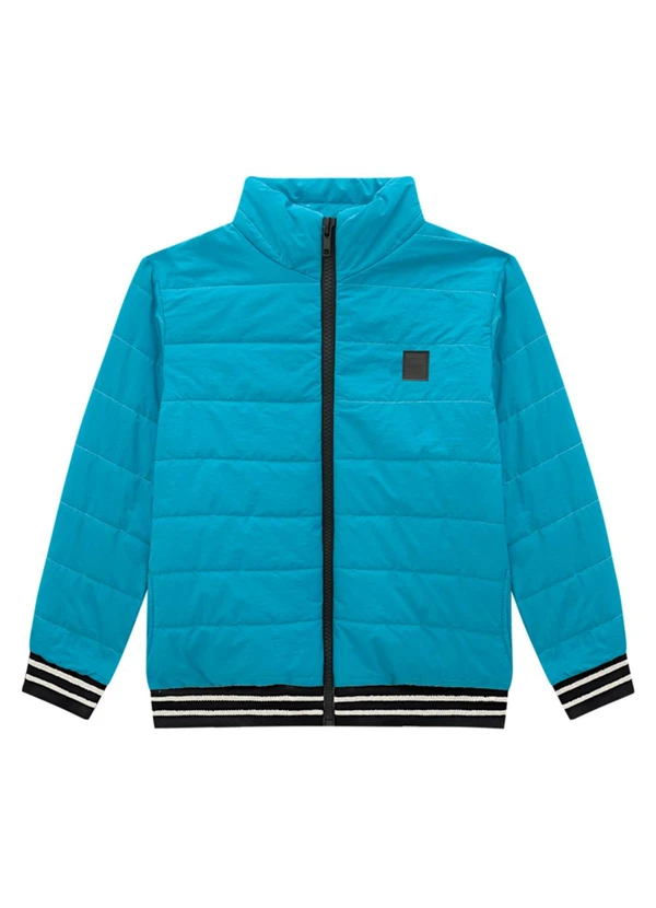 Ioluig - Jaqueta Puffer em Matelassê Microfibra Azul 3