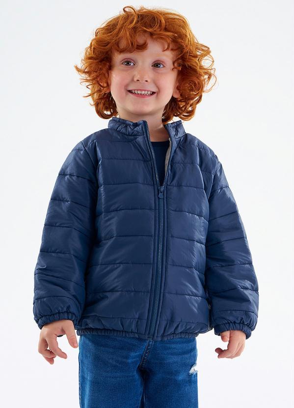 Jaqueta Puffer Infantil Menino Azul Up Baby
