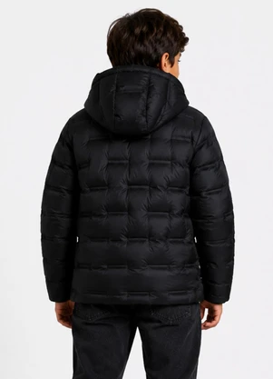 Rovitex - Jaqueta Puffer Infantil Menino com Capuz Preto - ROVITEX
