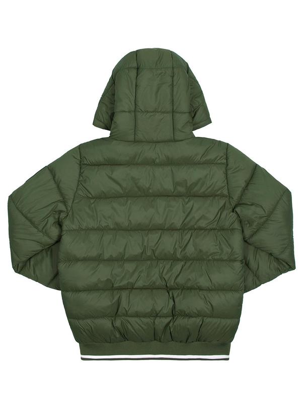 Alakazoo - Jaqueta Puffer Infantil Menino com Capuz Verde 2