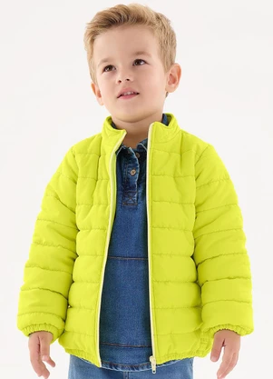 Up Baby - Jaqueta Puffer Unissex Infantil Amarelo - UP BABY
