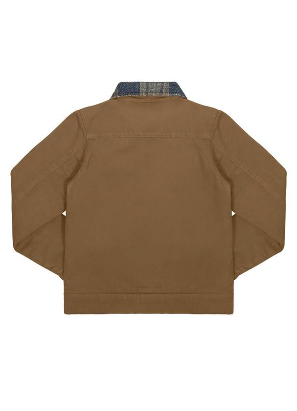 Alakazoo - Jaqueta Sarja Infantil Menino com Forro Xadrez Marrom 2