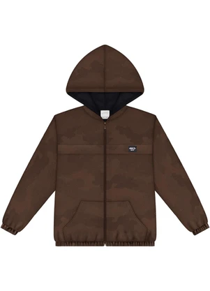 Alakazoo - Jaqueta Tecido Politel Comfy Marrom - ALAKAZOO