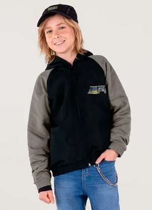 Brandili - Jaqueta Teen Menino Preto - BRANDILI