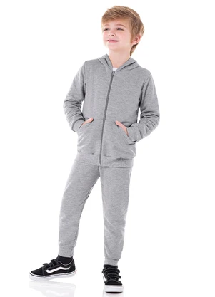 Marlan - Jaqueta Unissex em Moletinho Cinza - MARLAN