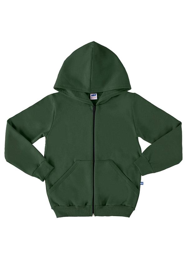 Marlan - Jaqueta Unissex em Moletom Felpado Verde