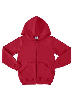 Marlan - Jaqueta Unissex em Moletom Felpado Vermelho - MARLAN