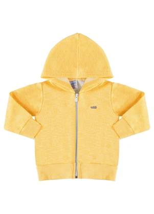 Marlan - Jaqueta Unissex em Moletom Flamê Felpado Amarelo - MARLAN