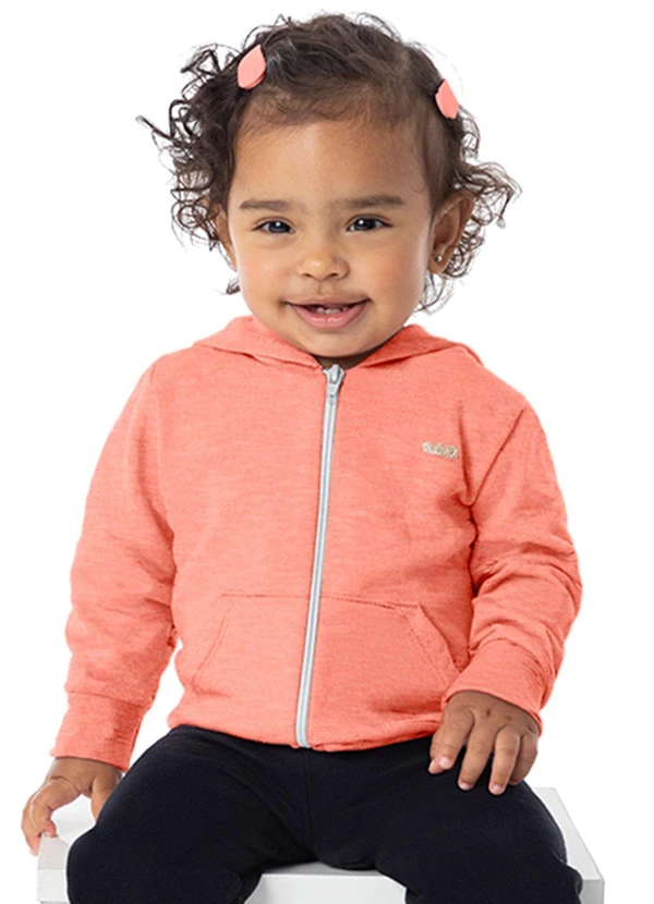 Marlan - Jaqueta Unissex em Moletom Flamê Felpado Laranja 1