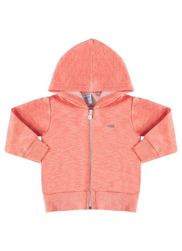 Marlan - Jaqueta Unissex em Moletom Flamê Felpado Laranja 2