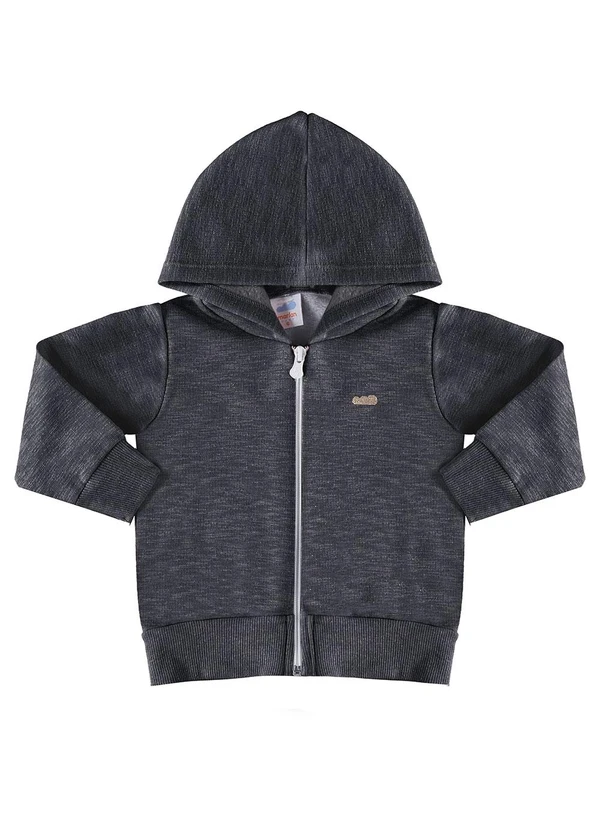 Marlan - Jaqueta Unissex em Moletom Flamê Felpado Preto 1