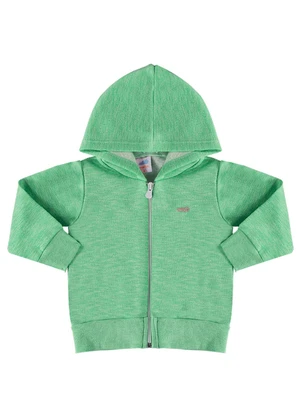 Marlan - Jaqueta Unissex em Moletom Flamê Felpado Verde - MARLAN