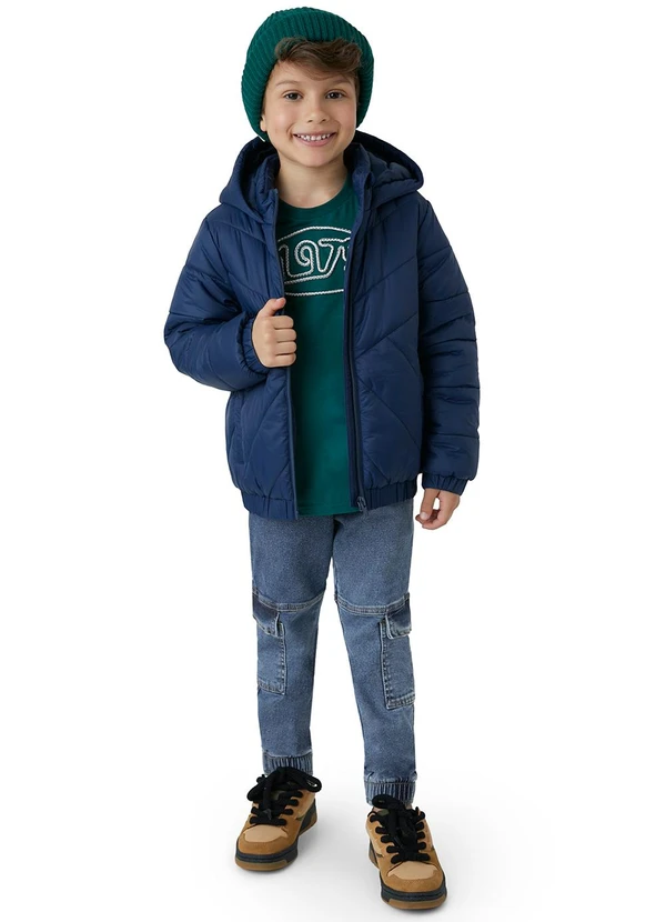 Carinhoso - Jaqueta Unissex Matelassê Azul 2