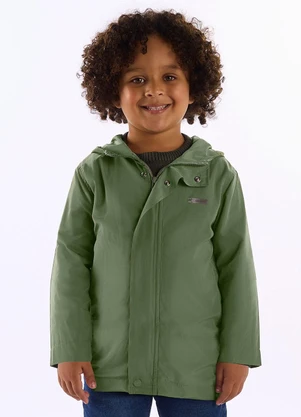 Up Baby - Parka Infantil Masculina Impermeável Verde - UP BABY