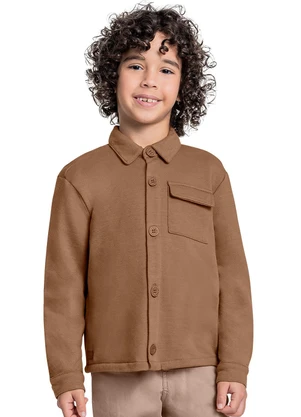 Quimby - Shacket em Moletom para Menino Marrom - QUIMBY
