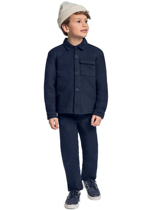 Quimby - Shacket Moletom para Menino Azul - QUIMBY
