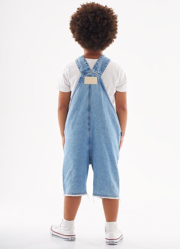 Up Baby - Jardineira Infantil em Jeans Azul 2