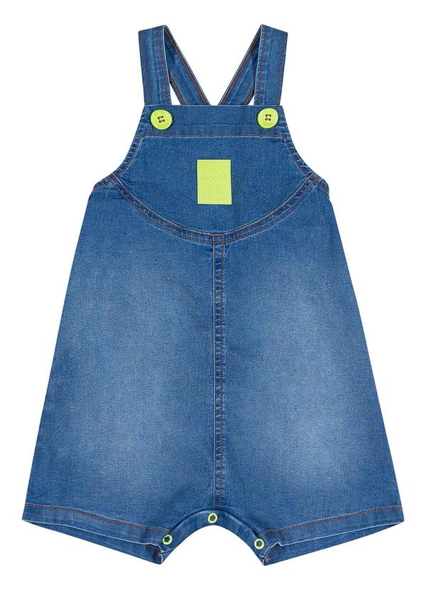 Jardineira Jeans para Bebê Menino Azul - Quimby
