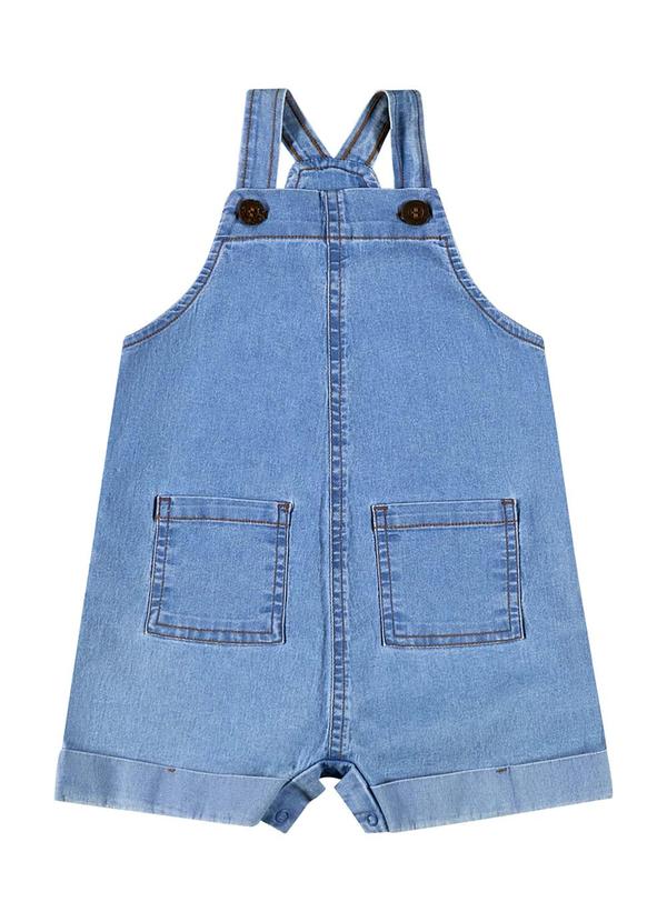 Quimby - Jardineira Jeans para Bebê Menino Azul 3