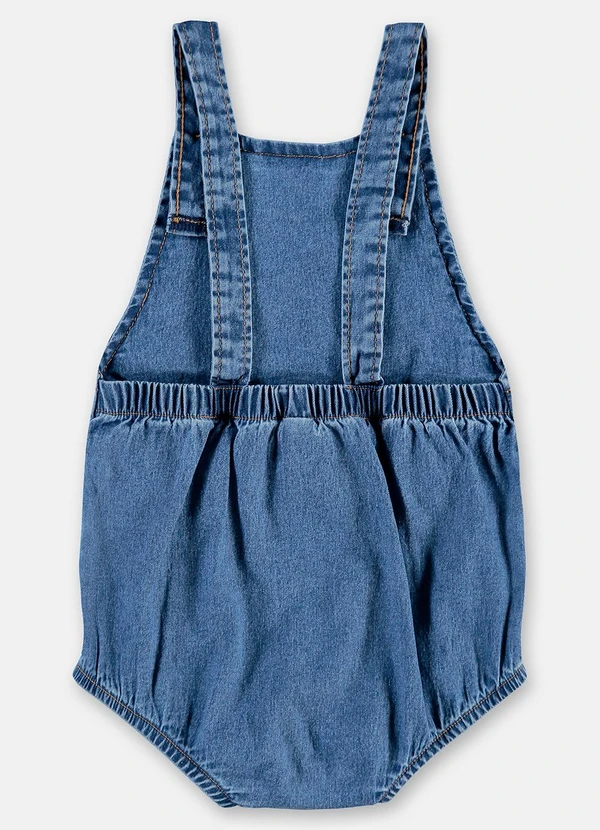 Up Baby - Jardineira Jeans para Bebê Menino Azul 3