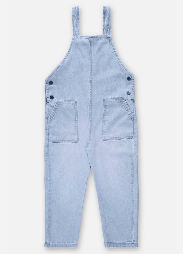 Up Baby - Jardineira Jeans Unissex Infantil Azul 4