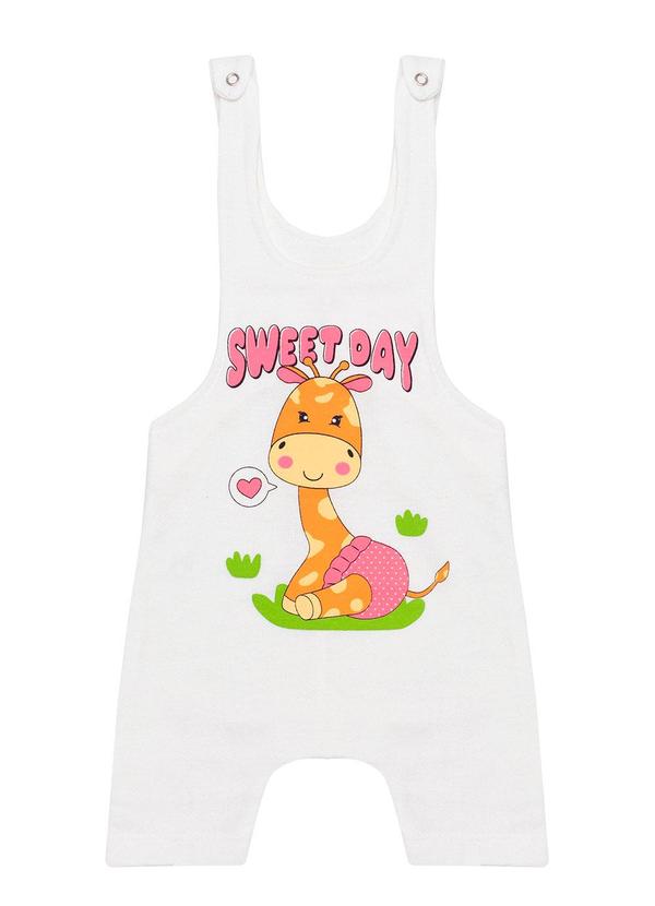 Galerinha - Jardineira Menino e Menina Conjunto Bebê Rosa 3