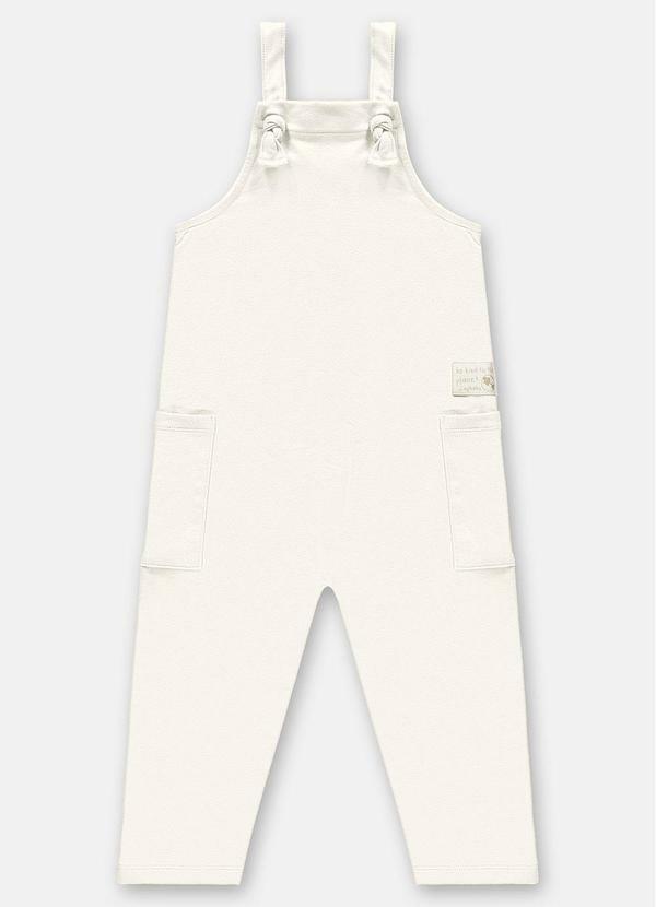 Up Baby - Jardineira Unissex Infantil Off White