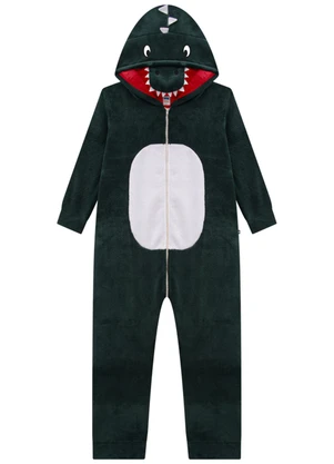Marlan - Kigurumi Dinosauro Pelo Comfort Dublado Verde - MARLAN
