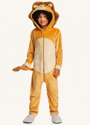 Fakini Kids - Kigurumi Leao Marrom - FAKINI KIDS