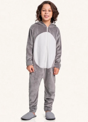 Fakini Kids - Kigurumi Tubarao Cinza - FAKINI KIDS