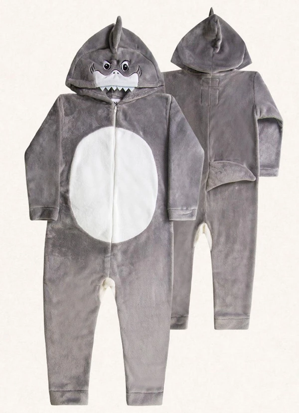 Fakini Kids - Kigurumi Tubarao Cinza 6