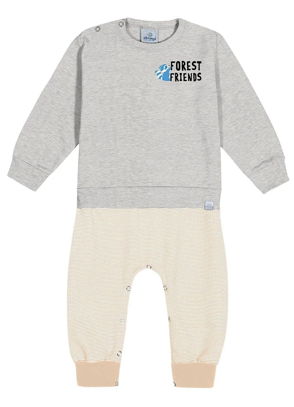 Abrange - Macacão Baby Cinza