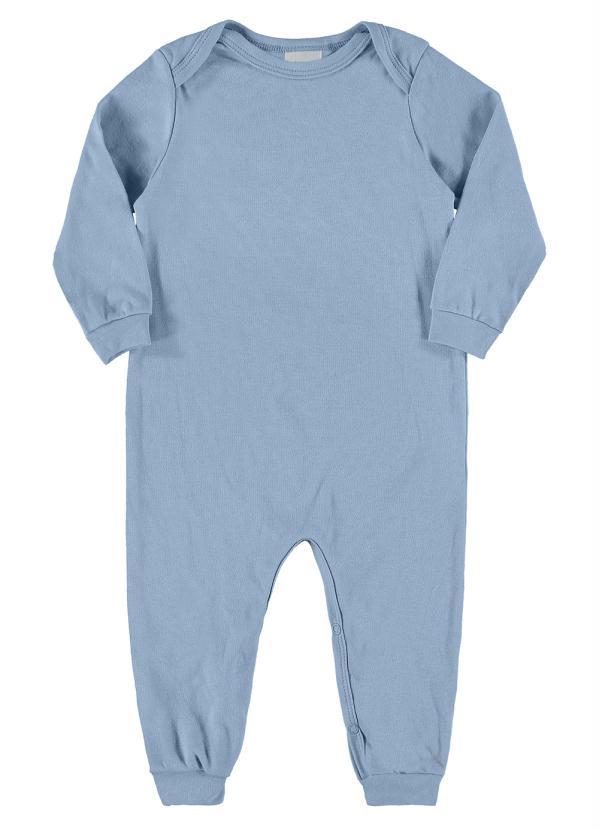 Quimby - Macacão Básico em Suedine Azul