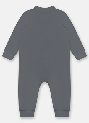 Up Baby - Macacão Básico Unissex Bebê Cinza - UP BABY