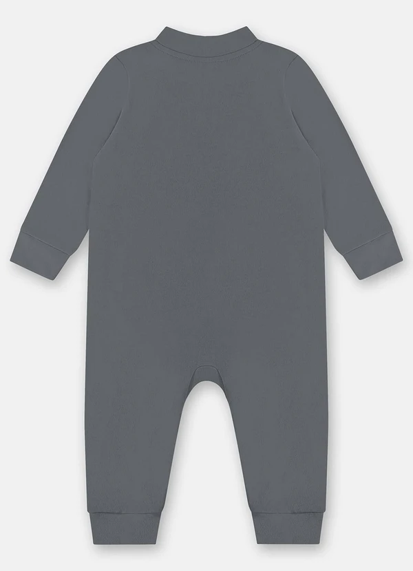Up Baby - Macacão Básico Unissex Bebê Cinza