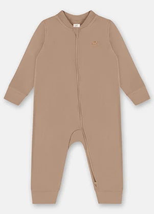 Up Baby - Macacão Básico Unissex Bebê Marrom - UP BABY