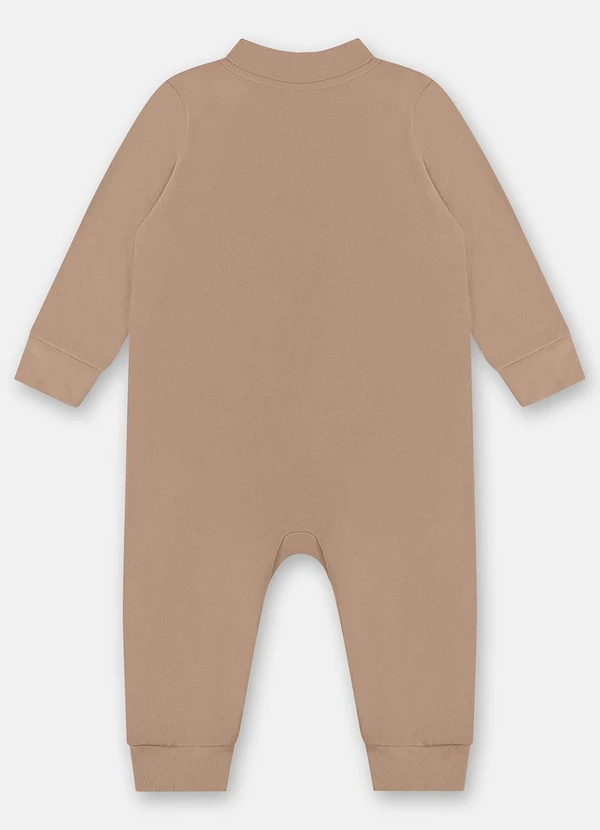 Up Baby - Macacão Básico Unissex Bebê Marrom 2