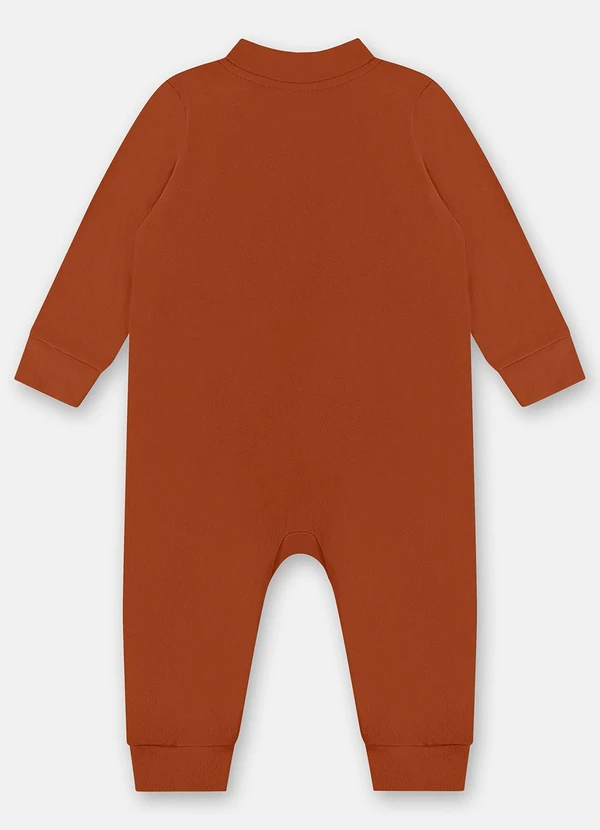 Up Baby - Macacão Básico Unissex Bebê Marrom 2