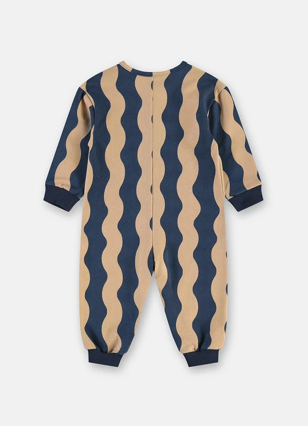 Três e Já - Macacão Bebê Cotton Explosão Bege 3